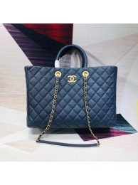 Chanel Original large shopping bag Grained Calfskin A93525 blue HY19458pA42