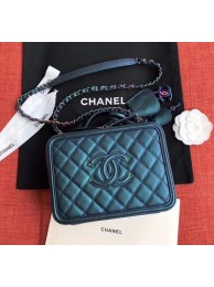 Chanel Original Leather Cosmetic Bag A93343 Blue HY5028ta99