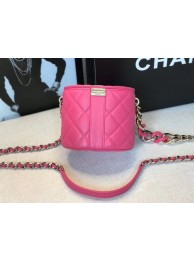 Chanel Original Leather Cosmetic Bag Resin Chain Bag C63298 Rose HY24169Gh26