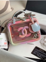 Chanel original PVC small vanity case A93342 pink HY17668Gm74