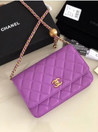 Chanel Original Small classic Sheepskin flap bag AS33814 Lavender HY21418dN21