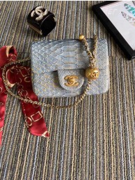 Chanel Original Small Snake skin flap bag AS1115 grey HY20336JD63