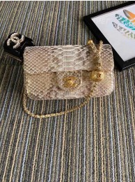 Chanel Original Small Snake skin flap bag AS1116 apricot HY1081TP23