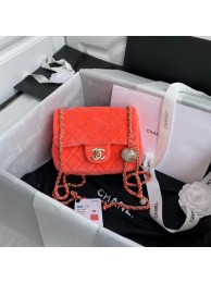 Chanel Original Small velvet flap bag AS1115 orange HY15938Pu45