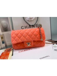 Chanel Original Small velvet flap bag AS1792 orange HY12177dw37