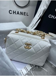 Chanel Sheepskin AS1267 Gold-Tone Metal white HY16306CC86
