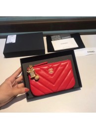Chanel Sheepskin Leather Coin Purse 2214 red HY13873tQ92