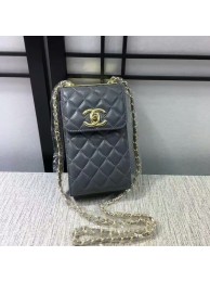 Chanel Sheepskin Leather Shoulder Bag 84074 Grey HY662yk28