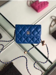 Chanel Sheepskin Original Leather Pocket AP0146 blue HY18714Is79