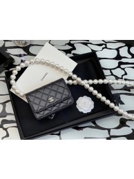 Chanel Sheepskin Original Leather Pocket AP2059 black HY11417Lo54