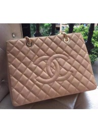 Chanel Shopper Bag Original Calfskin Leather A95021 Apricot HY25791Cw85