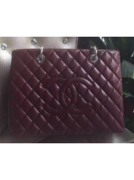 Chanel Shopper Bag Original Calfskin Leather A95021 Burgundy HY18834MB38