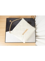 Chanel SHOPPING BAG Calfskin & Gold-Tone Meta AS3261 white HY918io33