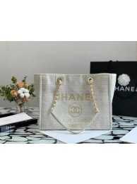 Chanel Shopping bag MM A67001 White HY23840dV68