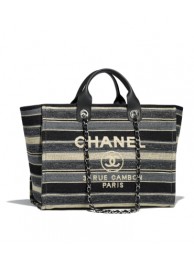 Chanel Shopping Bag Original A66941 Gray& Dark Gray & Black HY600FA31