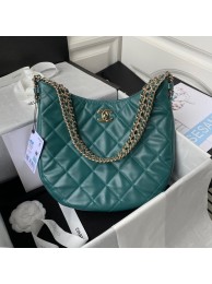 Chanel Shoulder Bag Lambskin & light Gold-Tone Metal AS3153 blue HY18451Qu69