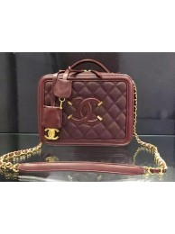 Chanel Shoulder Bag Original Calfskin Leather CHA6678 Burgundy HY18975Jz48