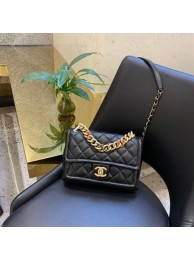 Chanel Shoulder Bag Original Leather Black 50938 Gold HY16159Is79