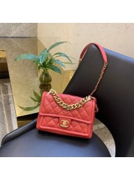 Chanel Shoulder Bag Original Leather Red 50938 Gold HY25145aj95