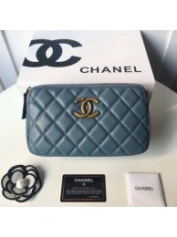 Chanel Shoulder Bag Original Sheepskin Leather A66270 SkyBlue HY25729DI37