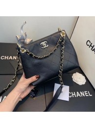 Chanel Small Calfskin hobo bag AS1461 black HY19959UW57