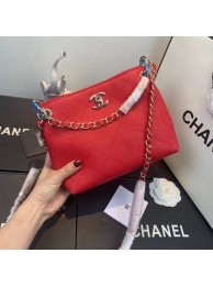 Chanel Small Calfskin hobo bag AS1461 red HY25341ea89