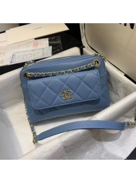 CHANEL Small camera bag Grained Calfskin & Gold-Tone Metal AS1367 blue HY13816De45