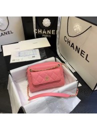 CHANEL Small camera bag Grained Calfskin & Gold-Tone Metal AS1367 pink HY21686Af99