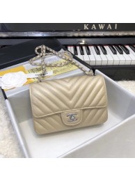 Chanel Small Classic Handbag Grained Calfskin & silver-Tone Metal A69900 gold HY16490Wi77