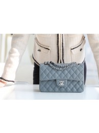 Chanel Small Classic Handbag Sheepskin & silver-Tone Metal A01113 grey HY25461EW67