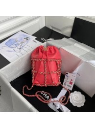 Chanel small drawstring bag Lambskin & Gold Metal AS2313 Coral HY5437yj81