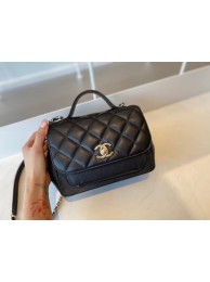 Chanel small flap bag Calfskin & Gold-Tone Metal A93749 black HY14623SS41