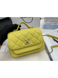 Chanel small flap bag Calfskin & Gold-Tone Metal A93749 lemon HY7039Fh96