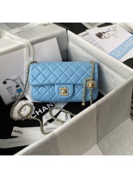 Chanel small Flap Bag Original Sheepskin Leather AS1787 sky blue HY12345fw56