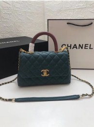 Chanel Small Flap Bag with Red Top Handle A92990 blue HY9555Wi77