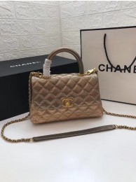 Chanel Small Flap Bag with Top Handle A92990 gold HY16264VI95