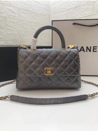 Chanel Small Flap Bag with Top Handle A92990 Silver grey HY3801Af99