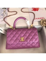 Chanel Small Flap Bag with Top Handle A92991 Purplish HY23847jf20