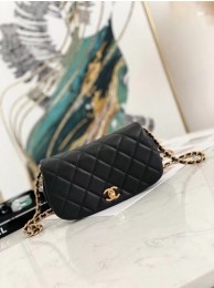 Chanel Small Flap Shoulder Bag Original leather AP2358 black HY2360nU55