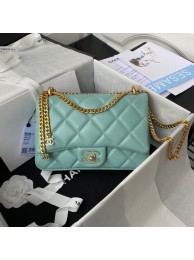 Chanel SMALL Lambskin FLAP BAG AS1793 SKY BLUE HY13291Af99
