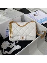 Chanel SMALL Lambskin FLAP BAG AS1793 white HY608Pu45