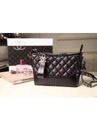 Chanel Small Shoulder Bag Sheepskin Leather A93825 Black HY17117yj81