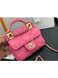 CHANEL Top Handle Micro Mini Wallet On Chain AP2271 rose HY9060fw56