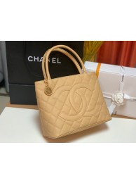 Chanel Tote Bag Grained Calfskin&Gold-Tone Metal AS1804 apricot HY13253pA42