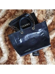Chanel Tote Shopping Bag Original Leather A68046 Blue HY14597UF26