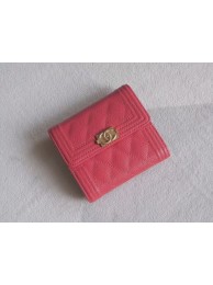 Chanel Tri-Fold Wallet Calfskin Leather A48980 Pink HY18373lq41