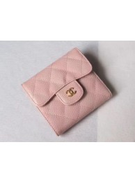 Chanel Tri-Fold Wallet Cannage Pattern Leather A48981 Pink HY22985vK93