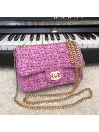 CHANEL Tweed Braided Calfskin & Gold-Tone Metal AS3114 plum HY2297rJ28