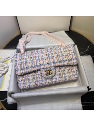 CHANEL Tweed Calfskin -Tone & Gold-Tone Metal 1112 pink HY17220Wi77