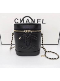 CHANEL vanity case Gold-Tone Metal AS1336 black HY8355aj95